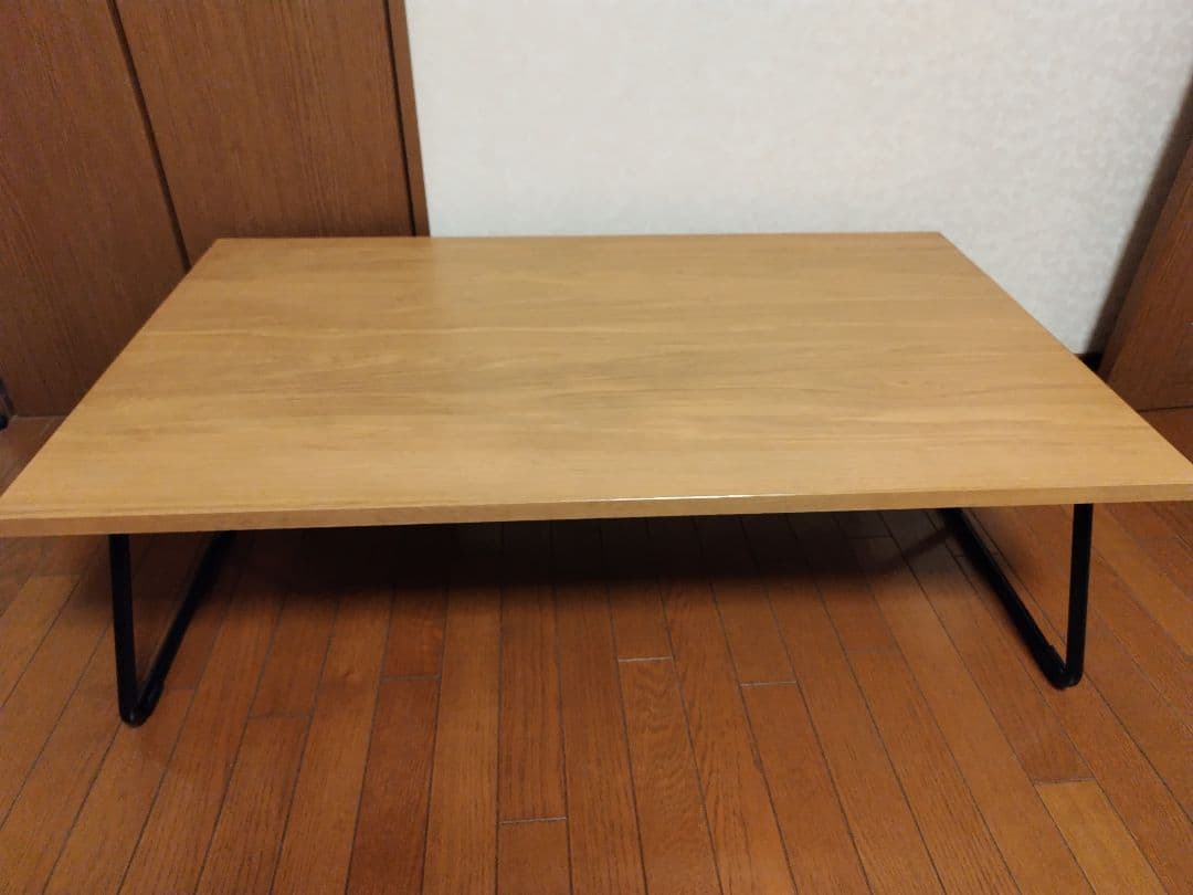 【廃盤・希少品】無印良品 折りたたみローテーブル 幅120cm オーク材