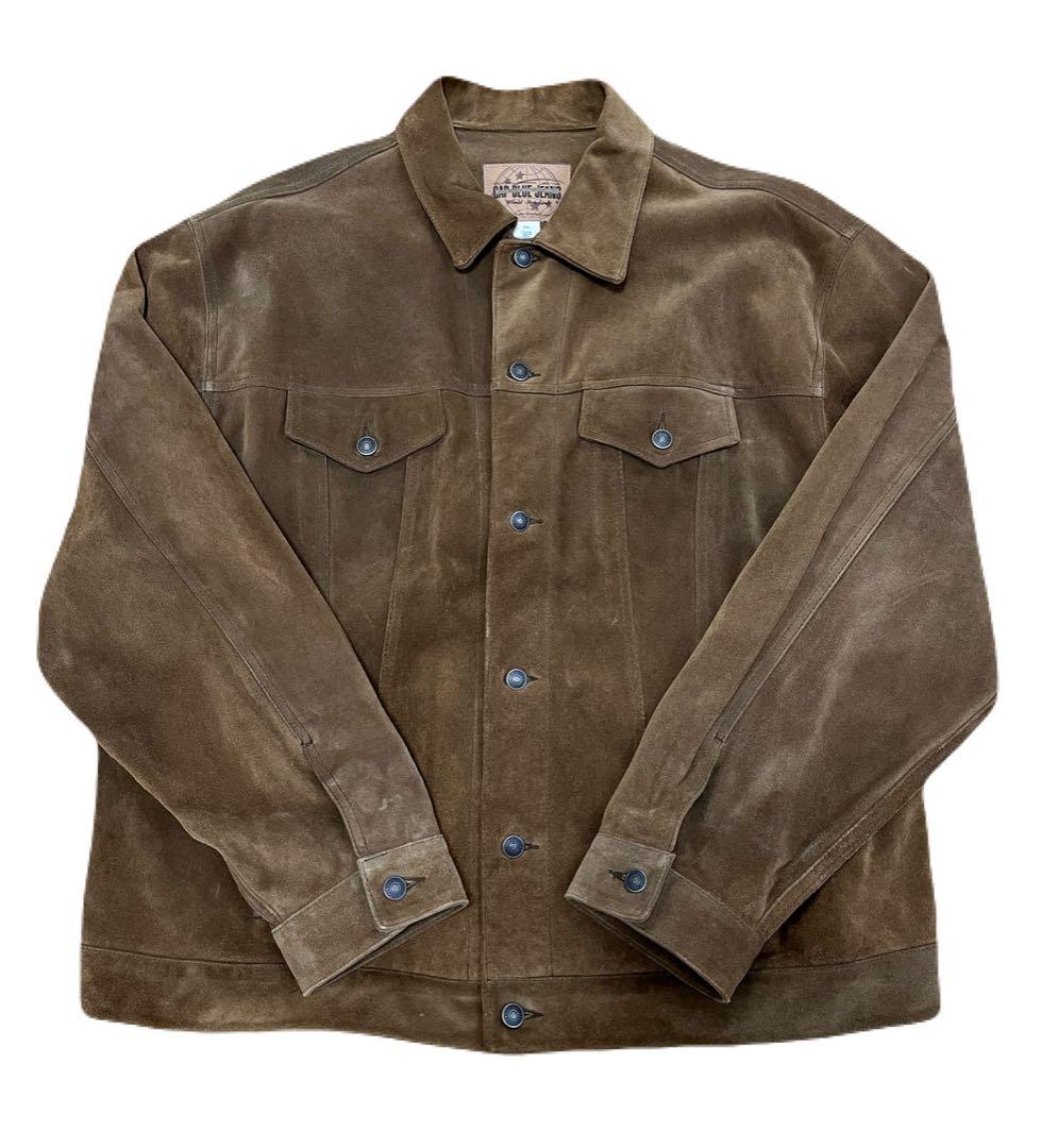 美品 OLD GAP 00s Y2K 3rd スウェード トラッカージャケット