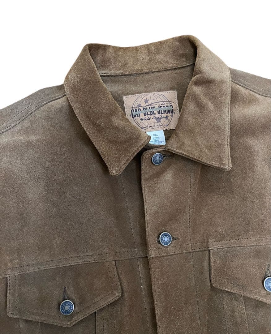 美品 OLD GAP 00s Y2K 3rd スウェード トラッカージャケット