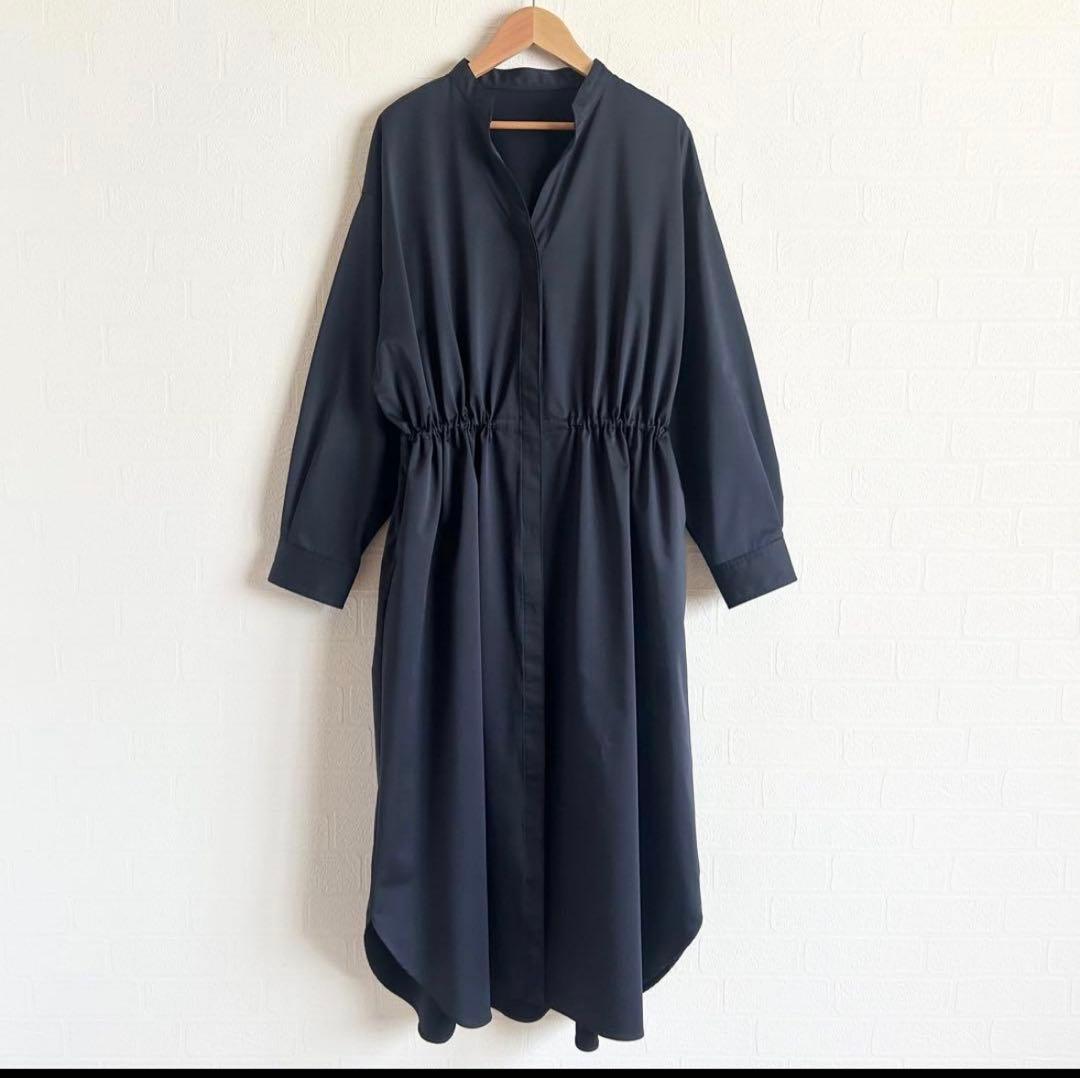 【極美品】ソージュ　SOEJU リモンタコートワンピース　Mサイズ　ネイビー