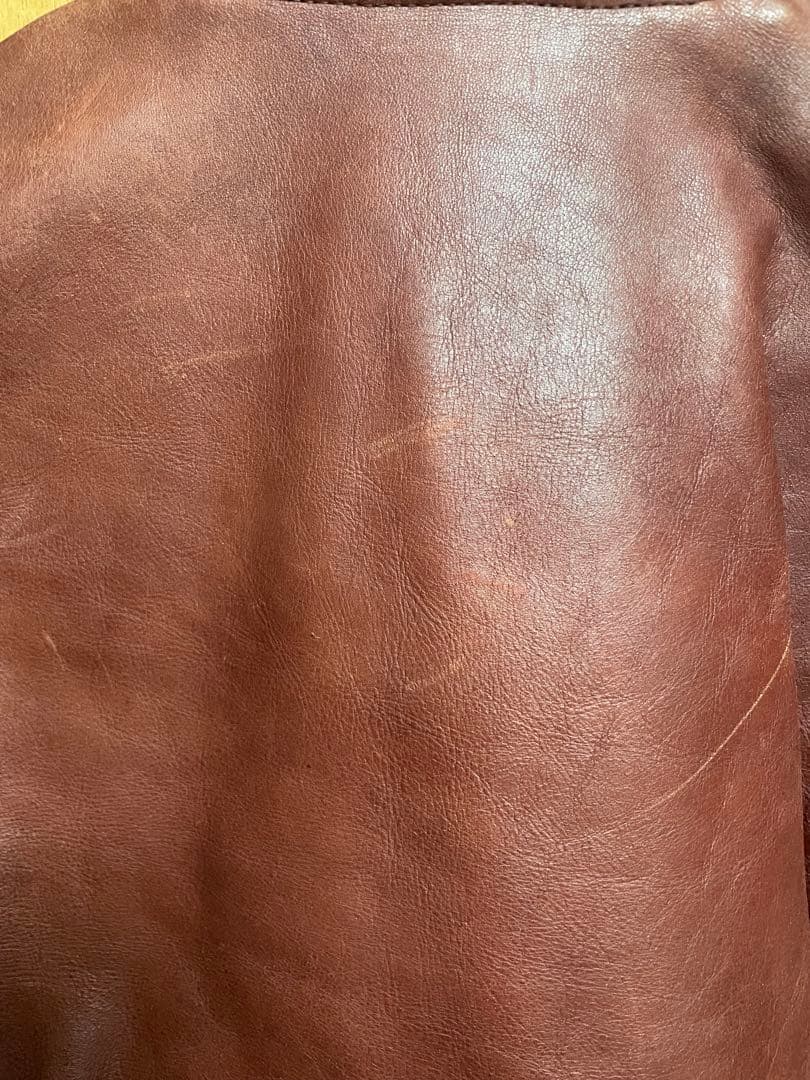 コウGenuine Steerhide ブラウンレザージャケット 36