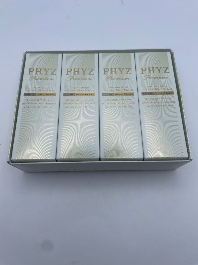 PHYZ Premium ゴルフボール 4本入りゴールドパール　2箱