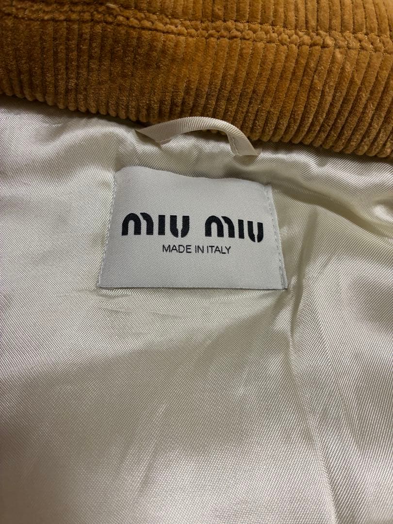 24AW Miu Miu ベルベットデニムジャケット