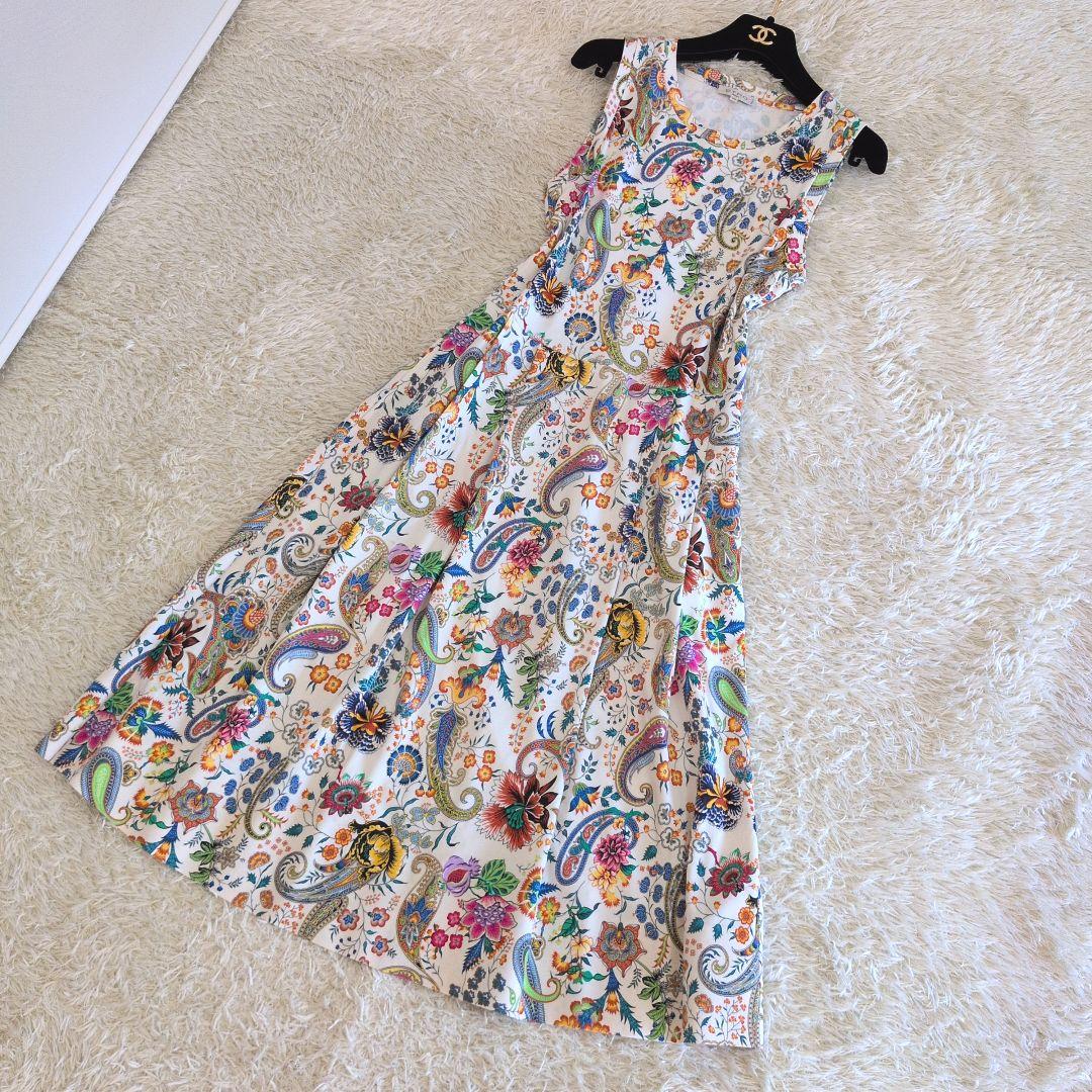 イタリア製★ETRO　ロングワンピース　ペイズリー柄　花柄　コットン100%