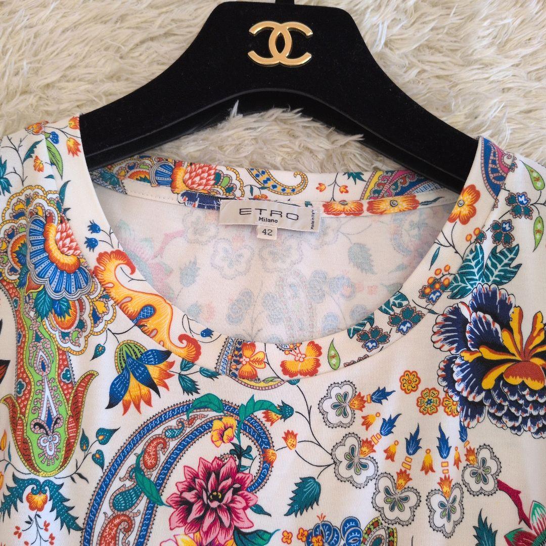 イタリア製★ETRO　ロングワンピース　ペイズリー柄　花柄　コットン100%