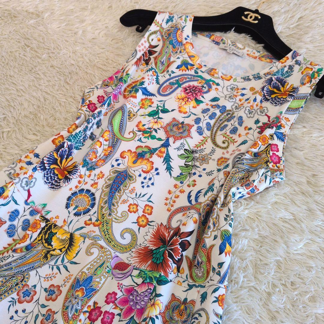 イタリア製★ETRO　ロングワンピース　ペイズリー柄　花柄　コットン100%