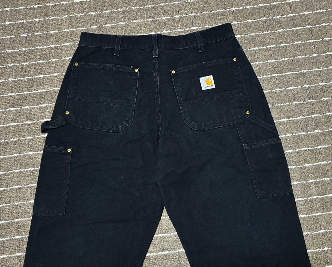 アメリカ製 carhartt ダブルニーペインターパンツ BLK W32 L30
