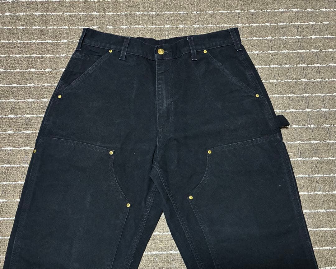 アメリカ製 carhartt ダブルニーペインターパンツ BLK W32 L30