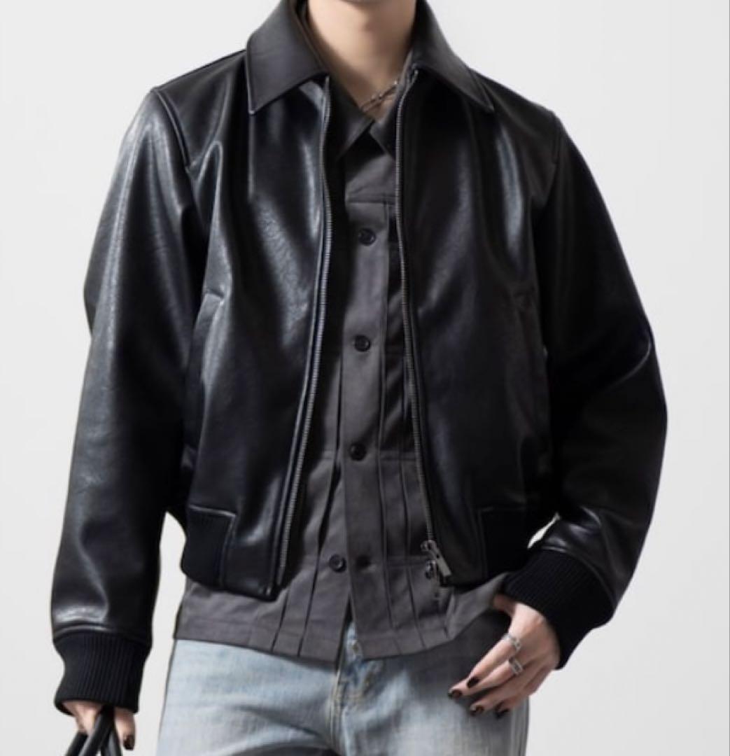 新品 CLEL ディープテクスチャーブルゾン 黒 Deep Texture