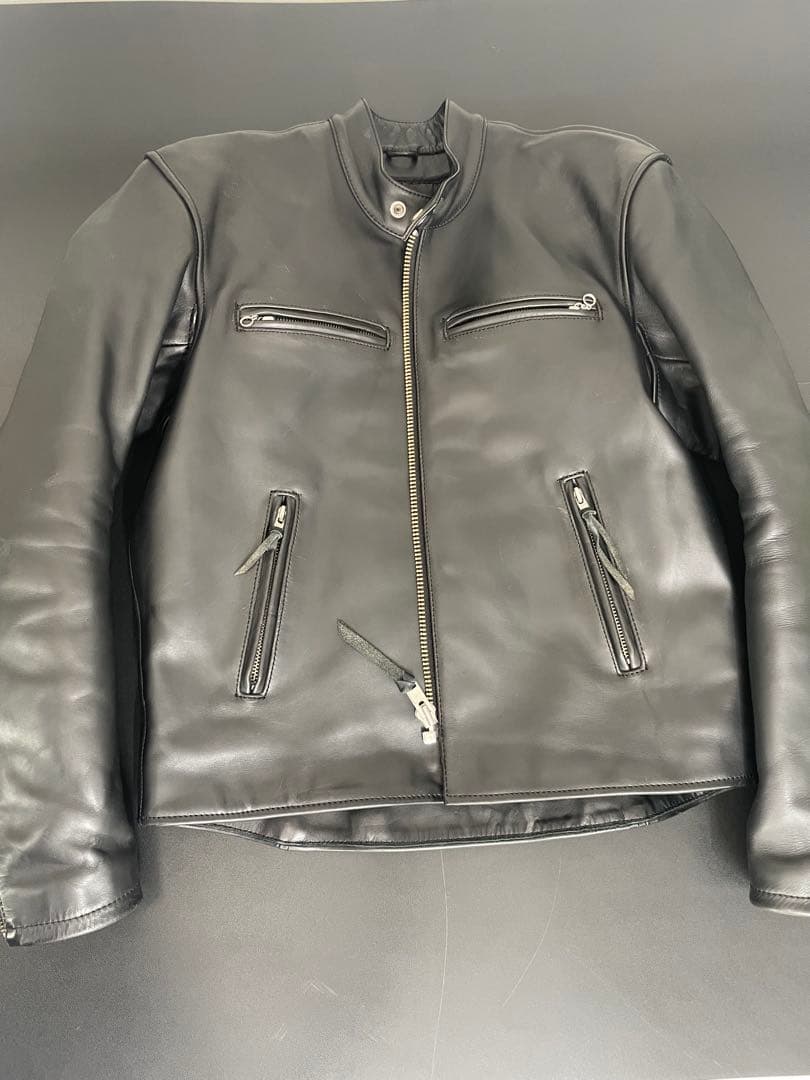 カドヤ黒レザージャケット シングルライダース