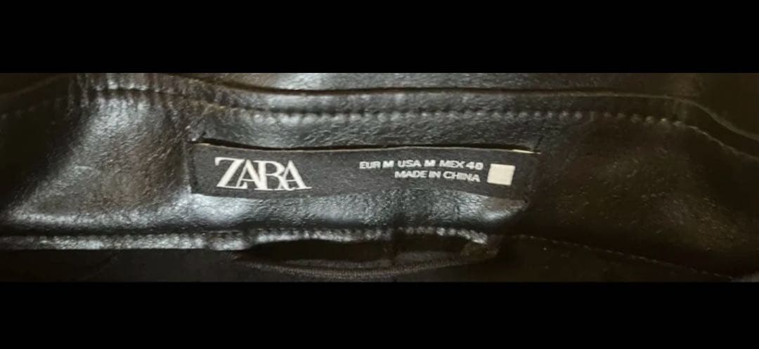 【ZARA】フェイクレザーロングコート ブラック M 廃盤品