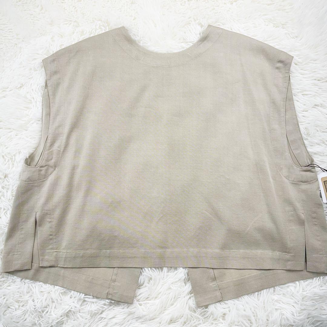 新品未使用 BEARDSLEY ビアズリー 2WAY ショートベスト ベージュ