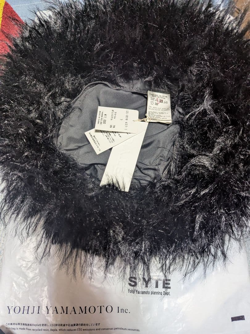s'yte(サイト) SHAGGY FUR BUCKET HAT タグ付ハット