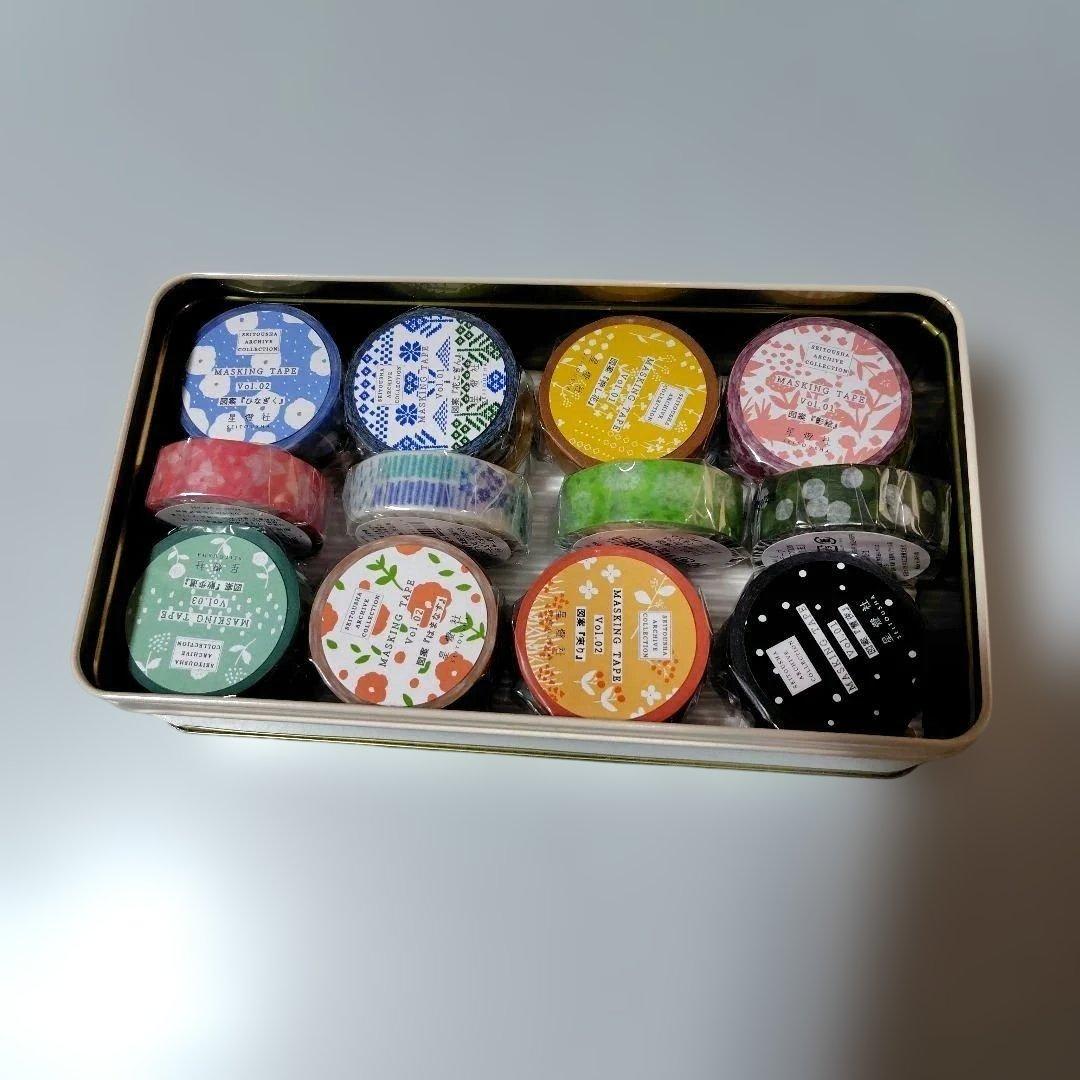 星燈社　クッキー缶　線画刺繍　ArchiveCollectioncomplete