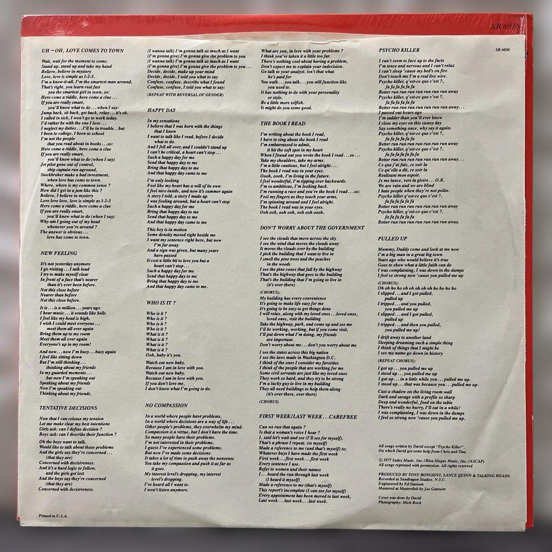 ★ TALKING HEADS レコード LP