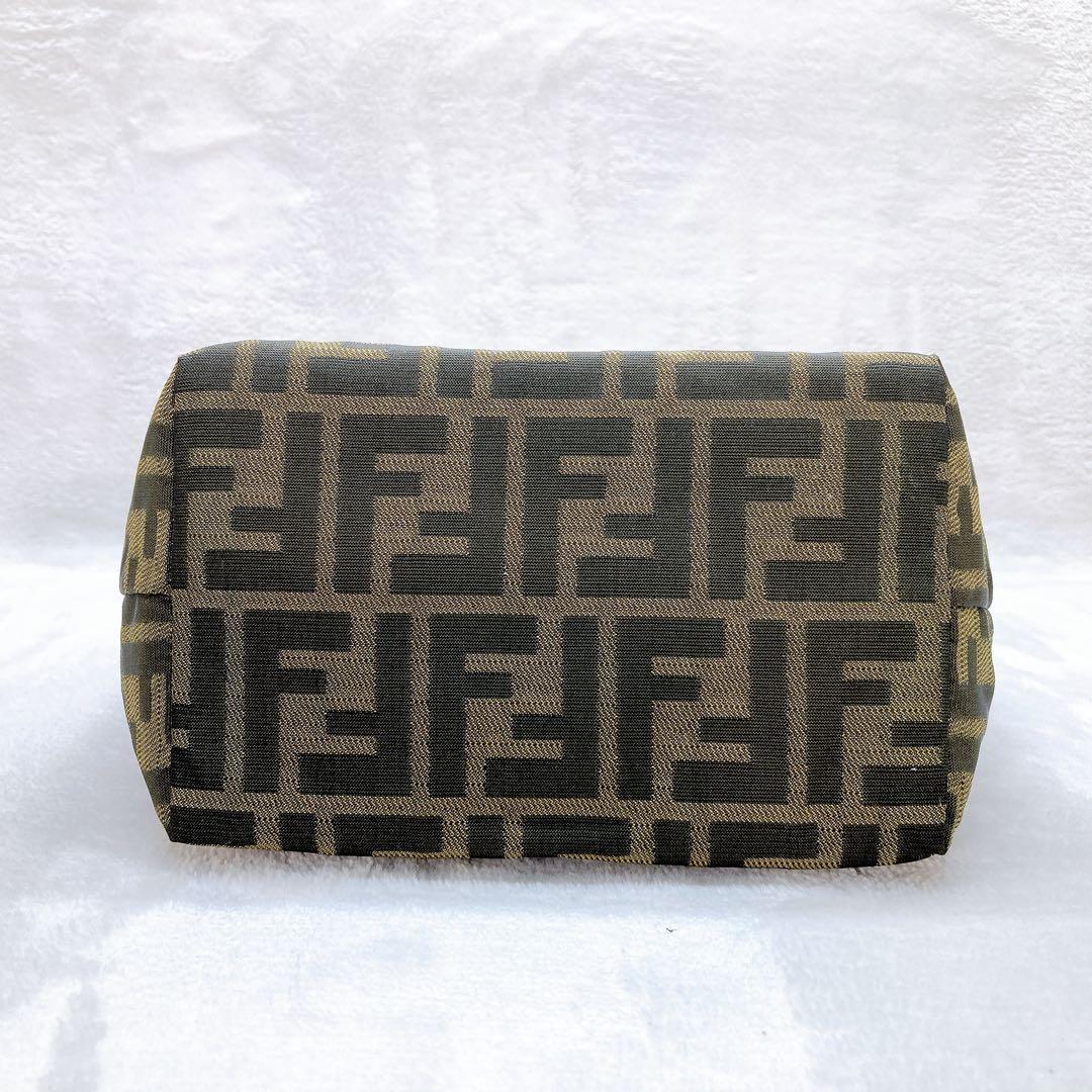 ✨良品✨FENDI フェンディ ハンドバッグ ズッカ柄 キャンバス レザー 総柄