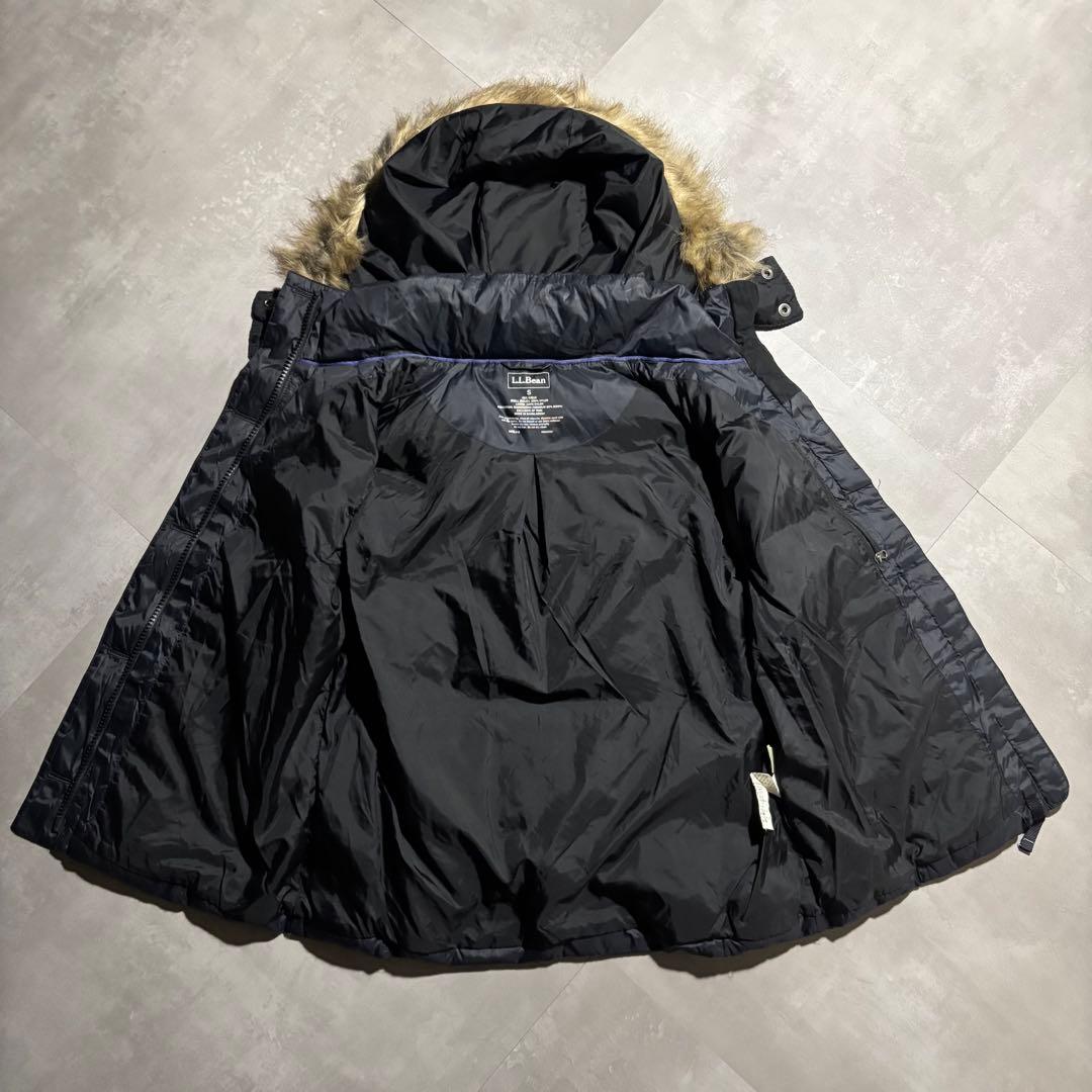 完品 00s L.L.Bean エルエルビーン　ダウンベスト　ファー　黒　y2k