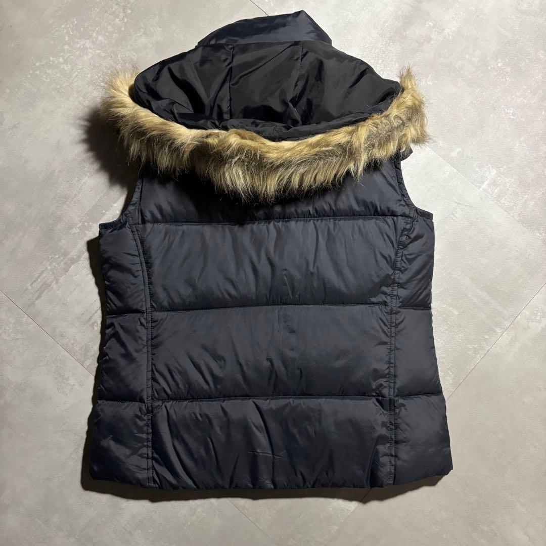 完品 00s L.L.Bean エルエルビーン　ダウンベスト　ファー　黒　y2k