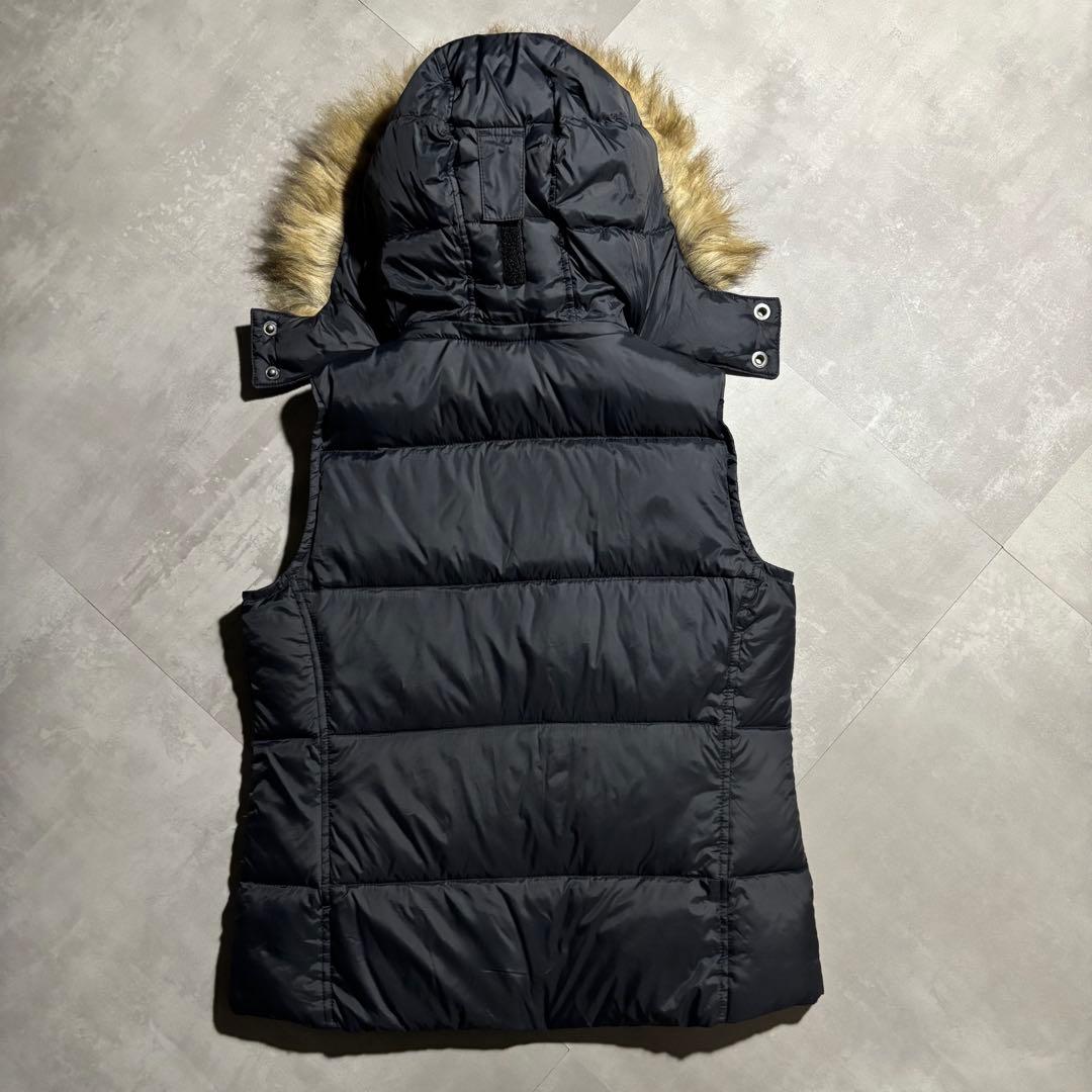 完品 00s L.L.Bean エルエルビーン　ダウンベスト　ファー　黒　y2k