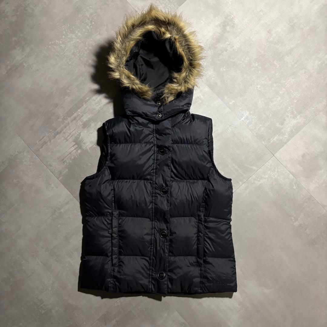 完品 00s L.L.Bean エルエルビーン　ダウンベスト　ファー　黒　y2k