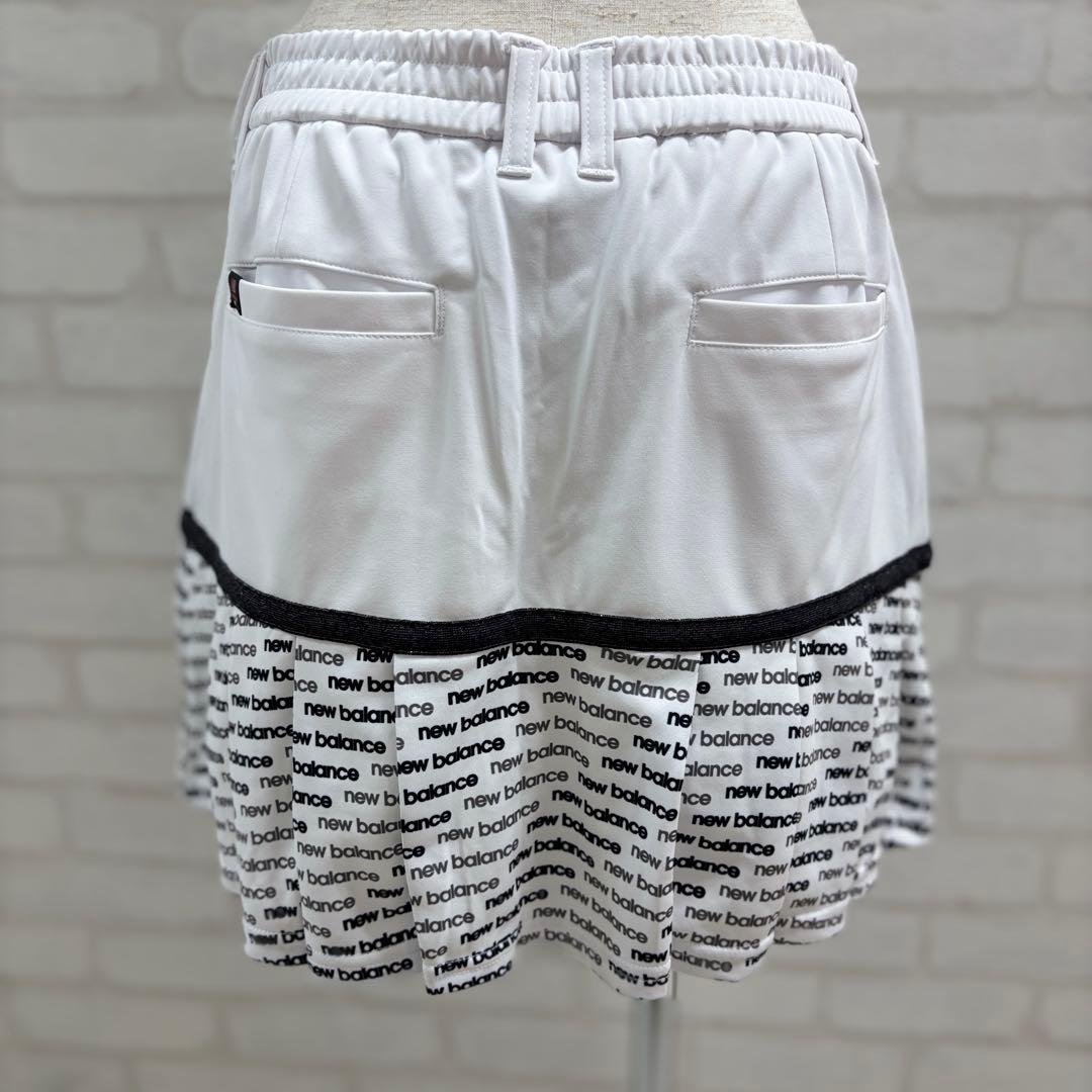 ★美品★ new balance ゴルフウェア スカート ホワイト/ブラック
