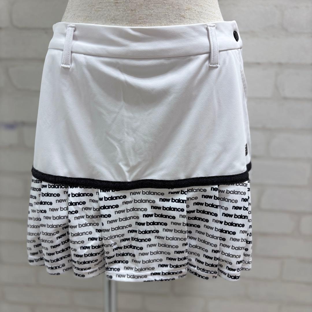 ★美品★ new balance ゴルフウェア スカート ホワイト/ブラック