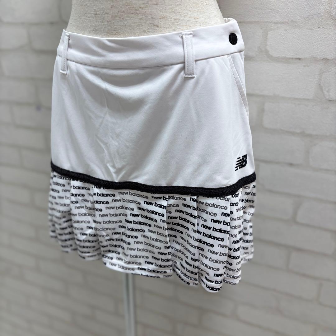 ★美品★ new balance ゴルフウェア スカート ホワイト/ブラック