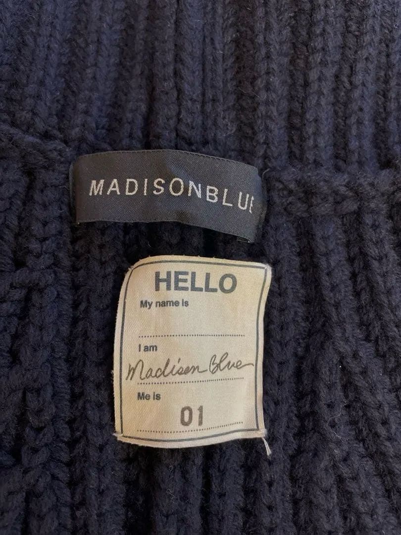 MADISON BLUE マディソンブルー　リブタートルニットポンチョ
