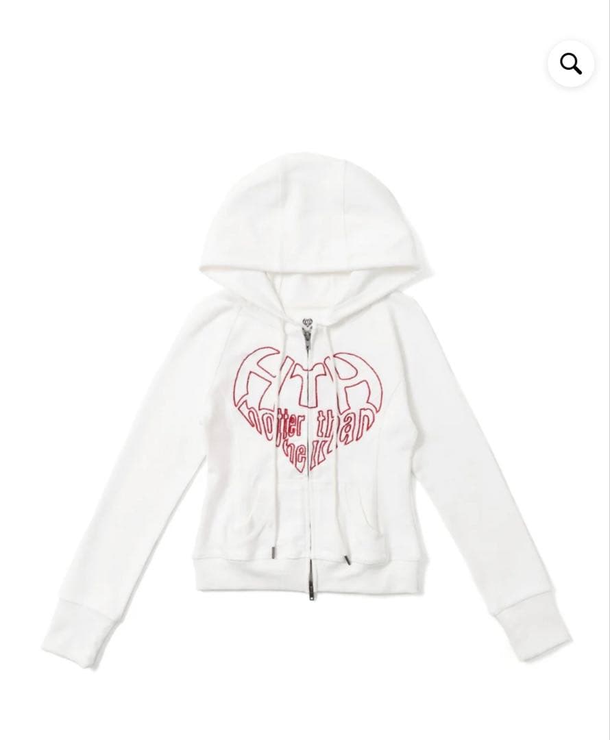 トップス HTH lace heart logo hoodie