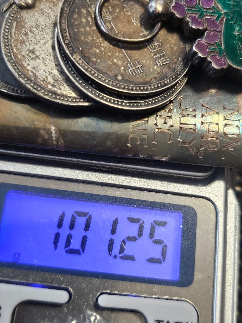 旧貨幣4枚と装飾プレートセット 銀メダル 純銀 925Silver