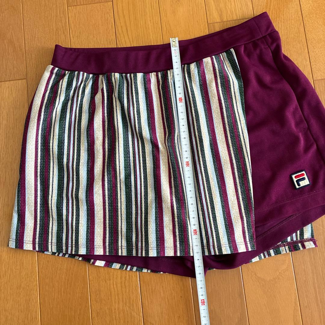 FILA ワインレッド Tシャツ スカート セット Ｌサイズ　セットアップ