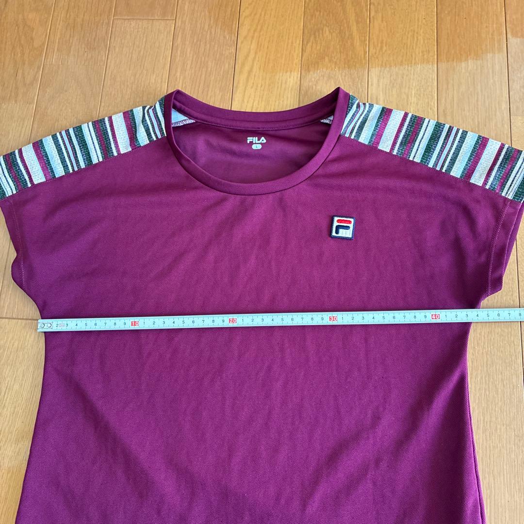 FILA ワインレッド Tシャツ スカート セット Ｌサイズ　セットアップ