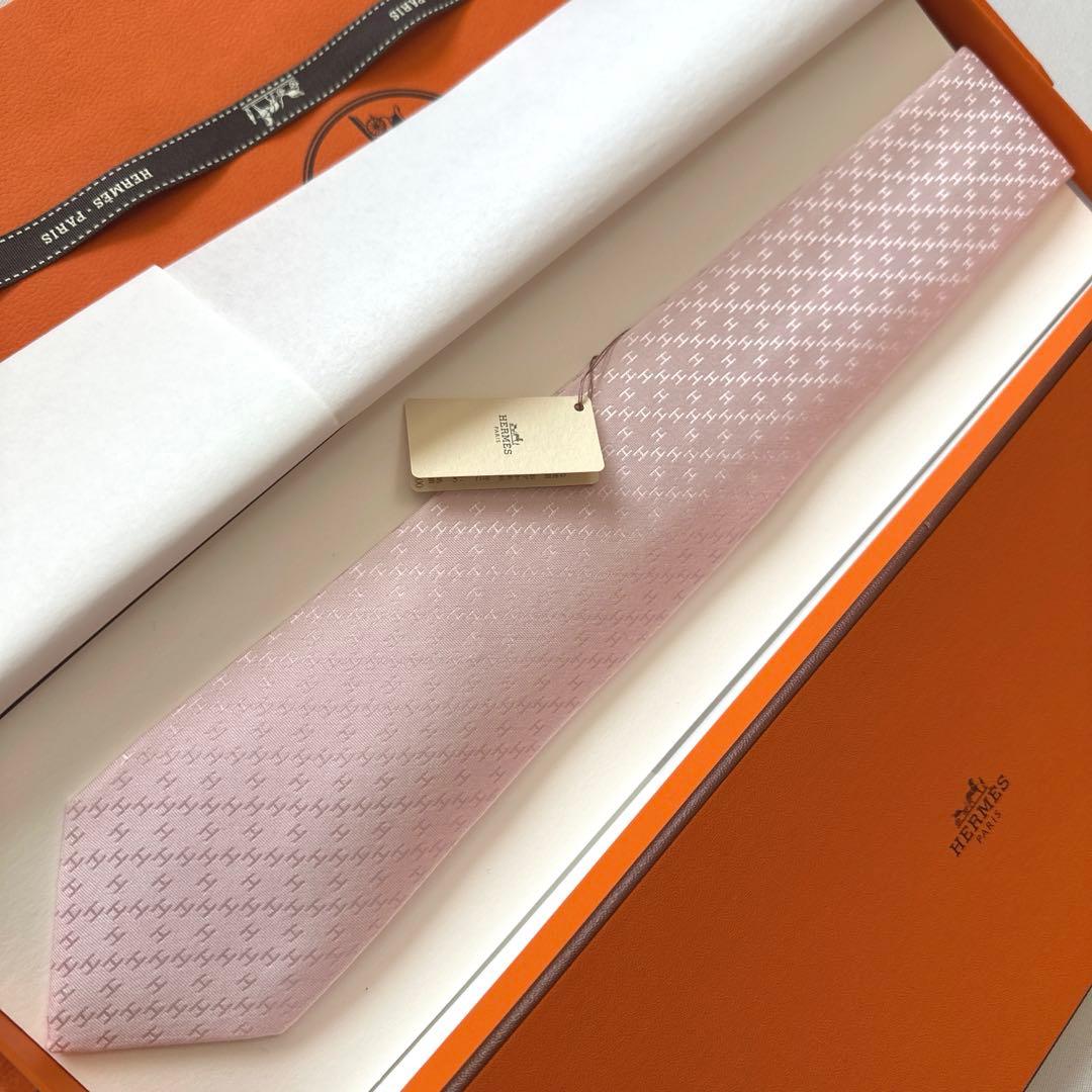 エルメス ネクタイ H織りタイ 7 cm 《ニューH》 新品 未使用