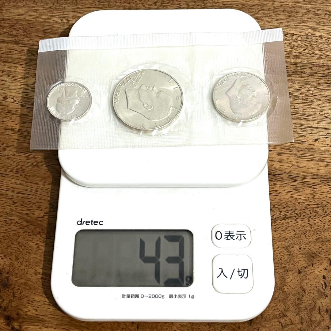 新品 未開封 USA 建国200周年記念 銀貨３点セット 銀貨 シルバー
