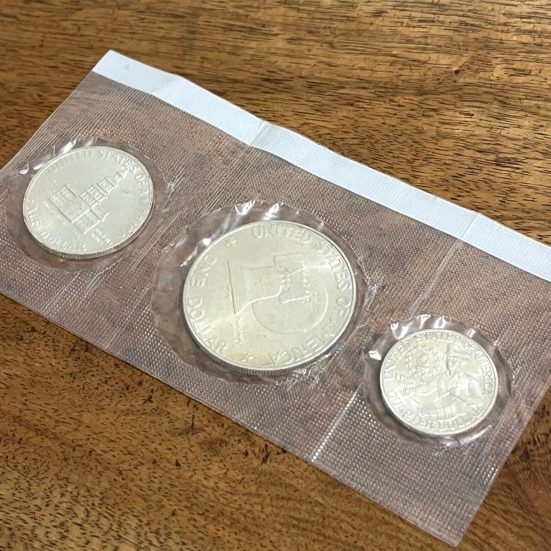 新品 未開封 USA 建国200周年記念 銀貨３点セット 銀貨 シルバー