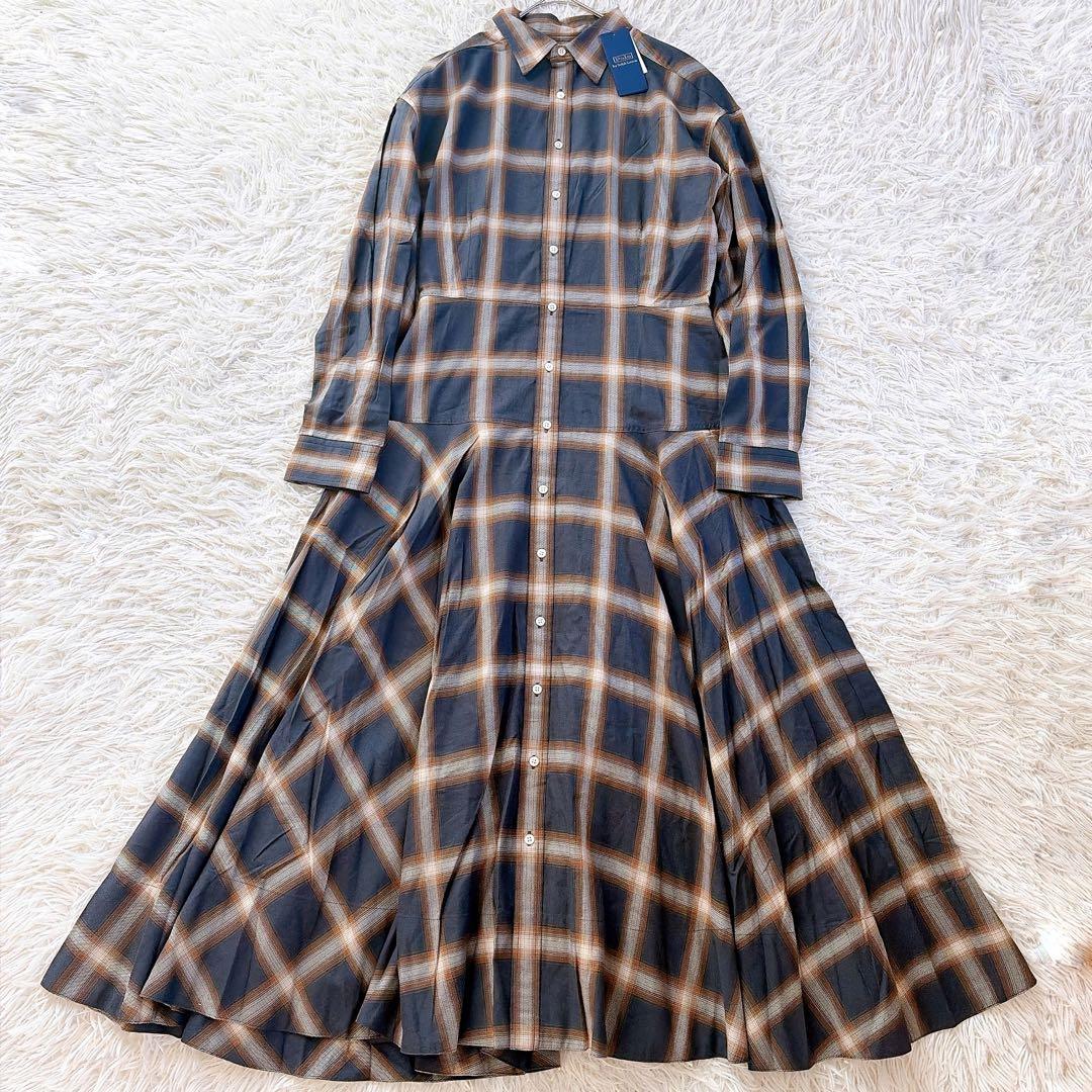 完売　新品　ポロバイラルフローレン　シャツワンピース　マキシ丈　サイズ4