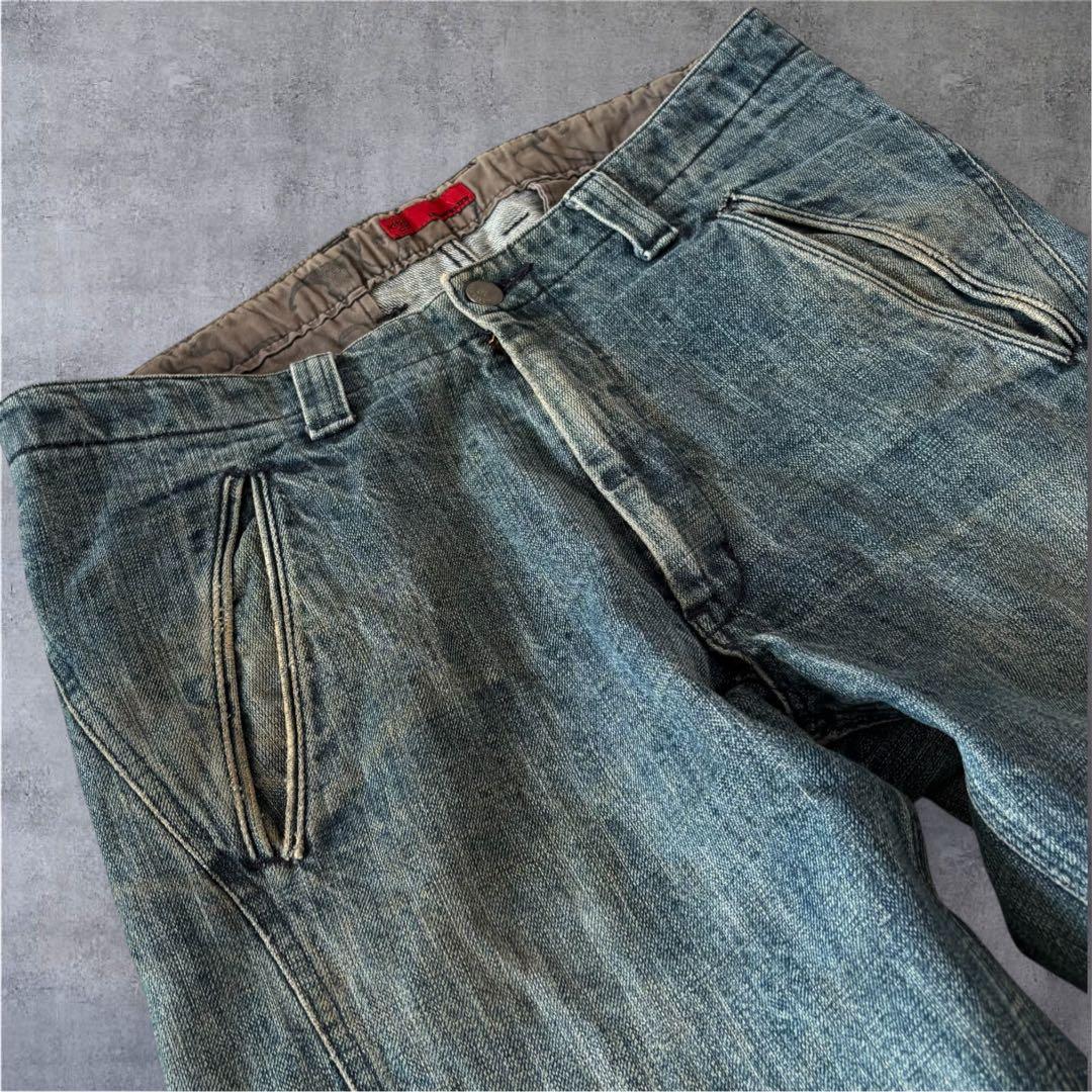 パンツ LUZ lifeunderzen indigo loose denimpants
