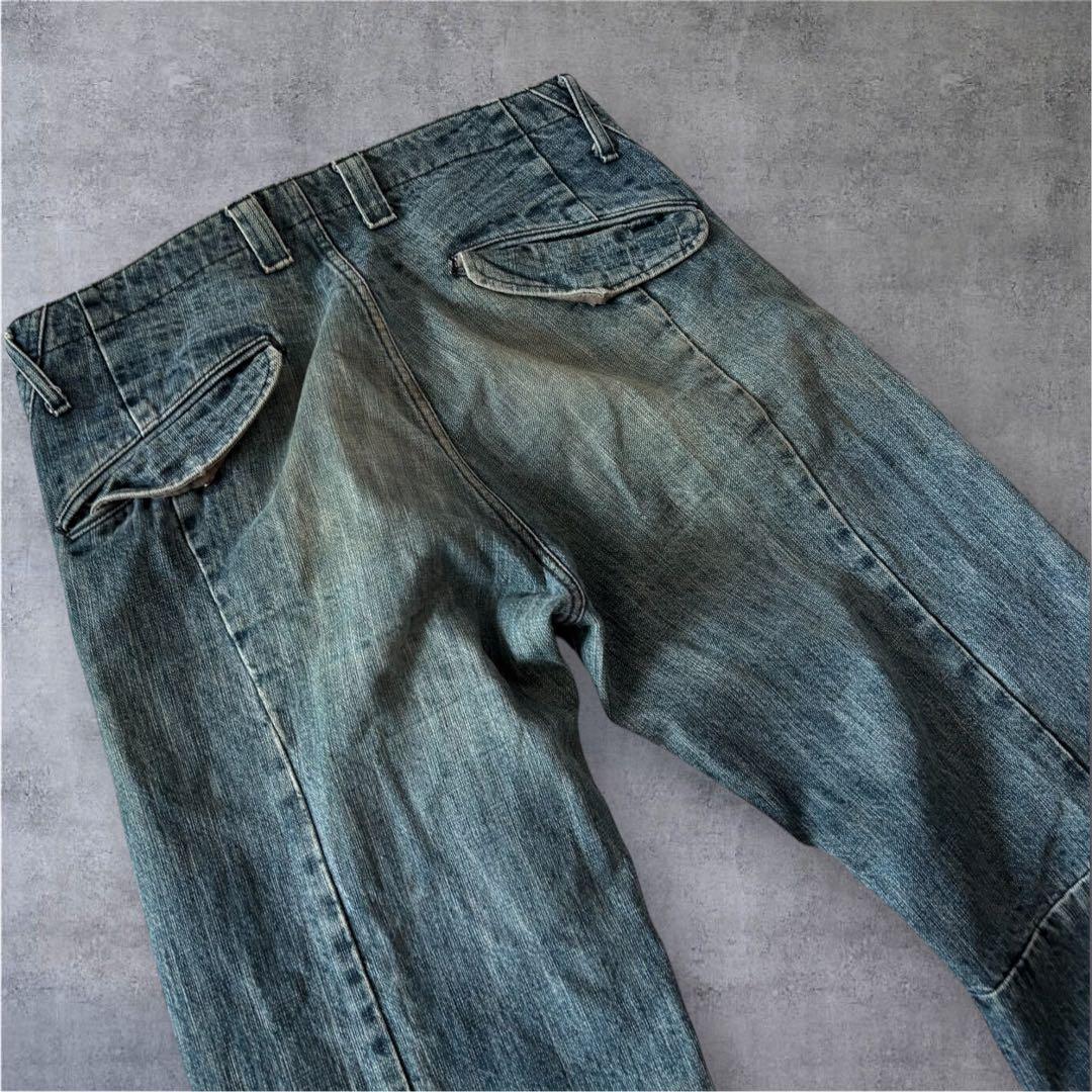 パンツ LUZ lifeunderzen indigo loose denimpants