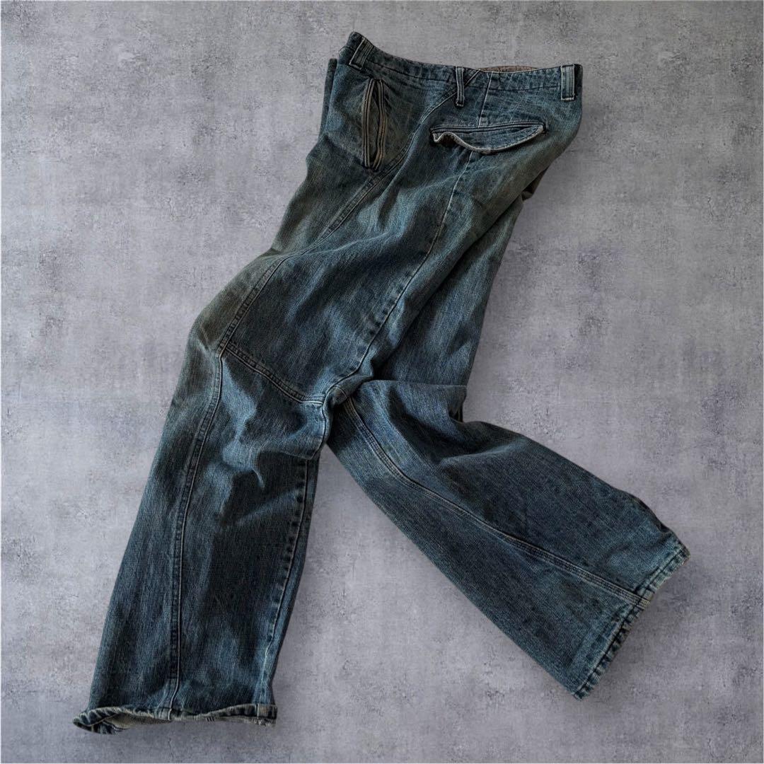 パンツ LUZ lifeunderzen indigo loose denimpants