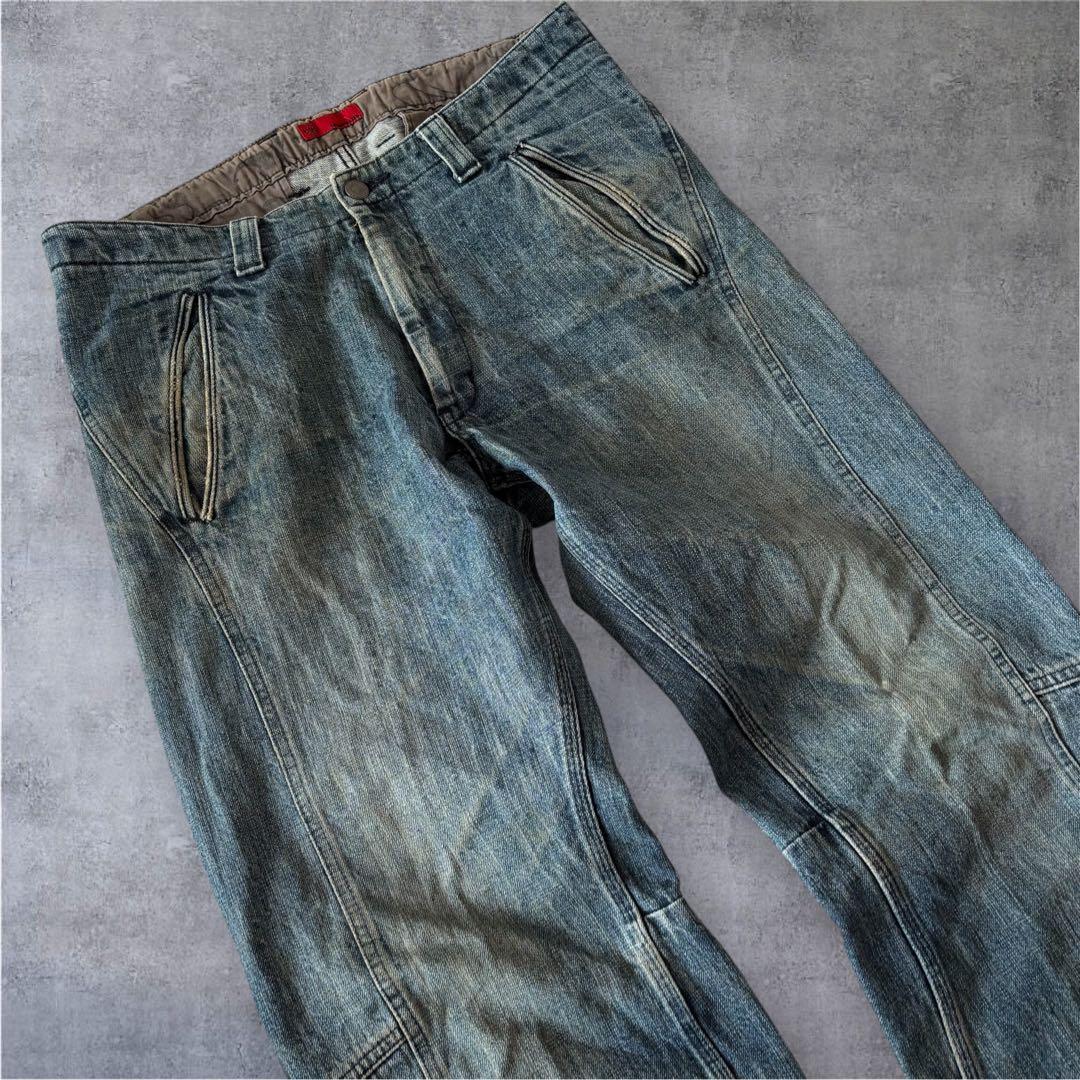 パンツ LUZ lifeunderzen indigo loose denimpants