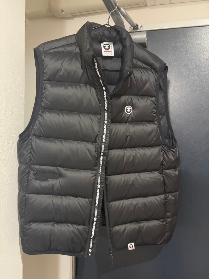 AAPE 黒 ダウンベスト