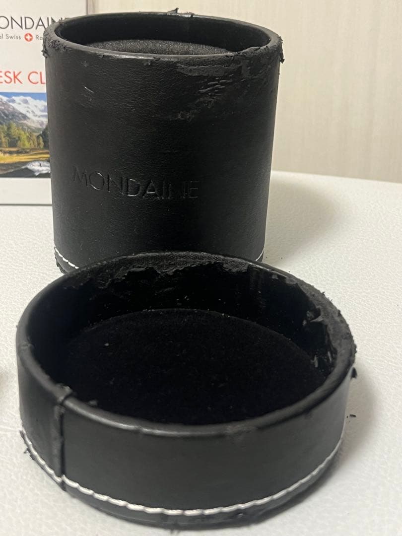 モンディーンMONDAINE 置時計 日付曜日表示機能付き