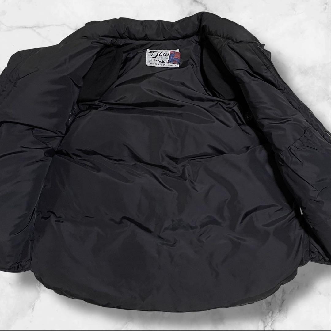 【美品】Schott ダウンベスト レザー ブラック サイズ46