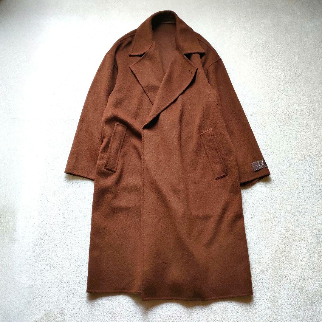 ADAM ET ROPE ダブルフェイス セミダブル コート マフラー付き