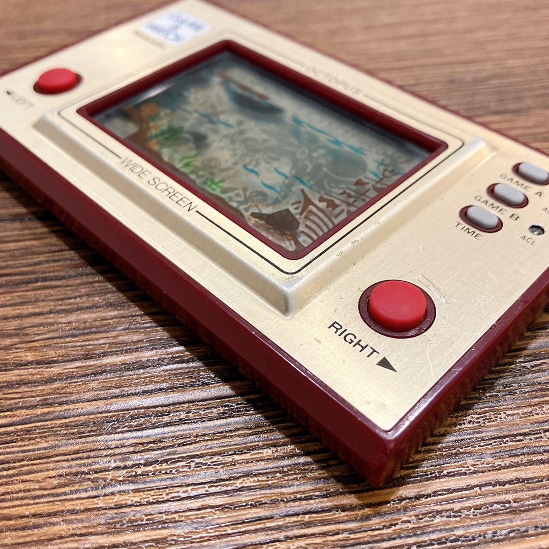 任天堂　ゲームウォッチ　オクトパス【動作確認済み】※一部液晶黒い部分あり