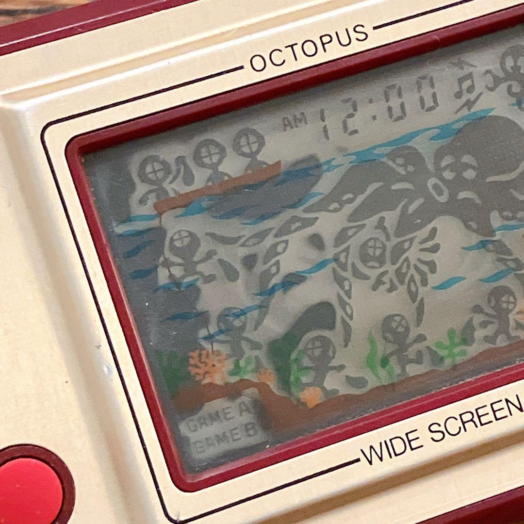 任天堂　ゲームウォッチ　オクトパス【動作確認済み】※一部液晶黒い部分あり
