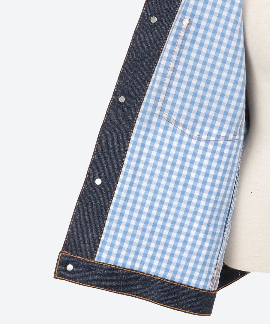 ジャケット・アウター TSTS 2 GINGHAM LINING DENIM JACKET