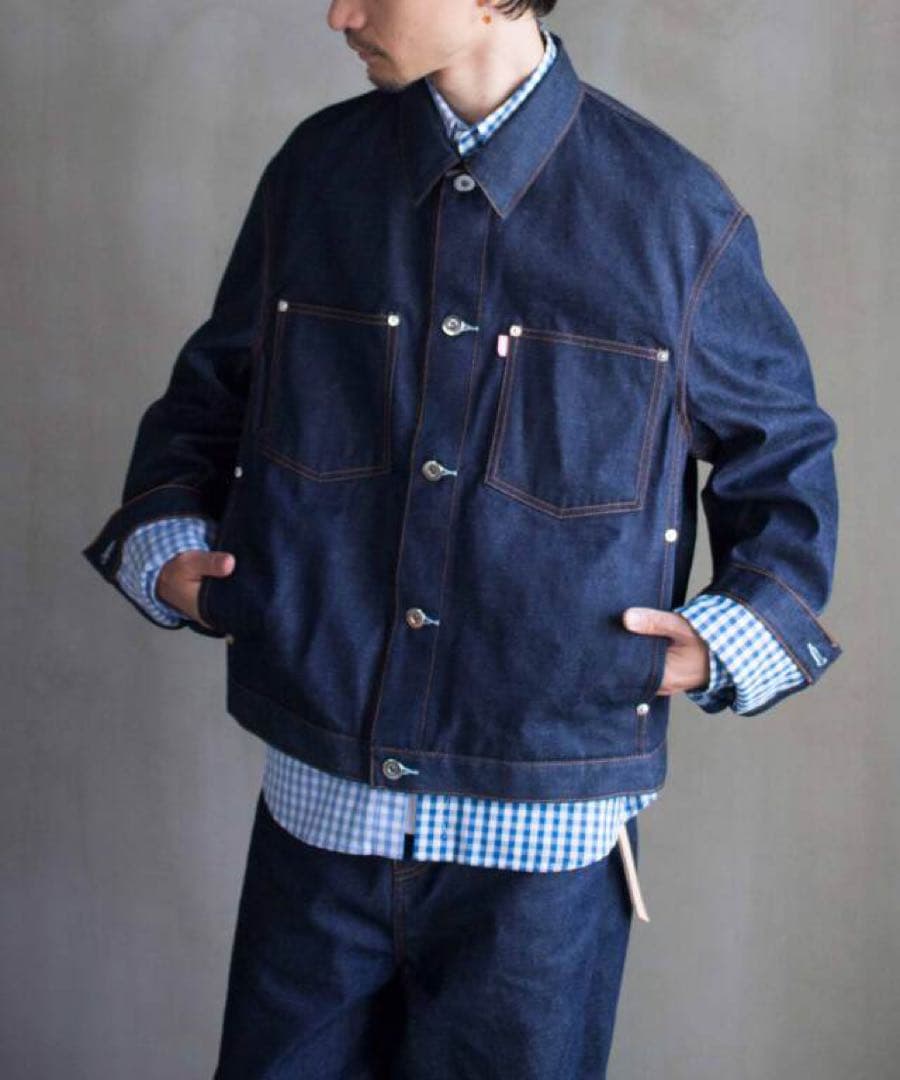 ジャケット・アウター TSTS 2 GINGHAM LINING DENIM JACKET