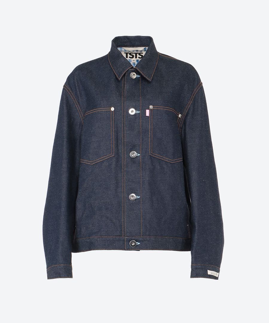 ジャケット・アウター TSTS 2 GINGHAM LINING DENIM JACKET