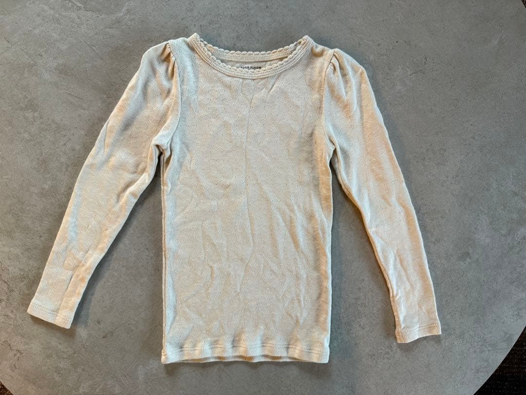 トップス Long Sleeve Pouf Tee Natural 2y